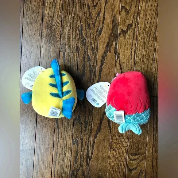 Original Squishmallows x Disney: The Little Mermaid 5” Ariel and Flounder - NWT! - Picture 4 of 7